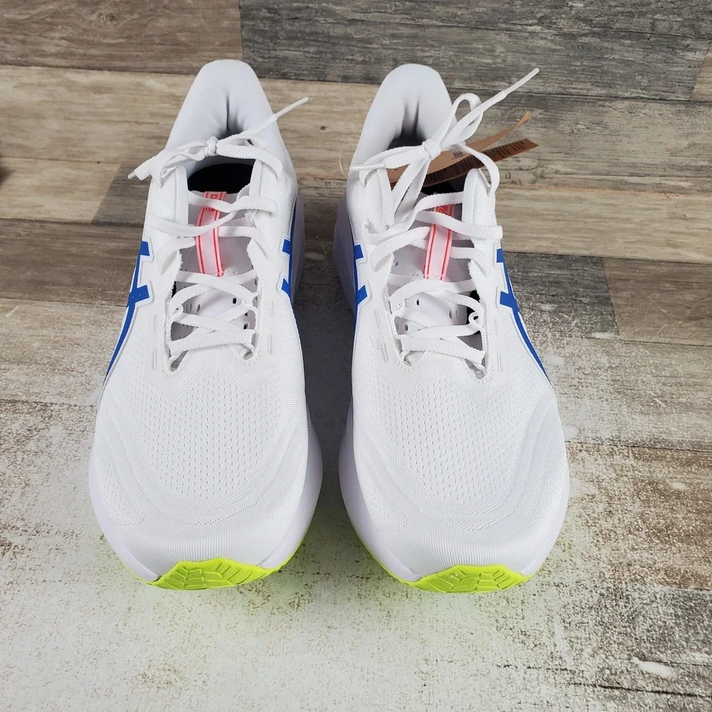 ASICS Novablast 5 ATC Mens Shoes Sz 12 Athletic Running White Tuna Blue Sneakers